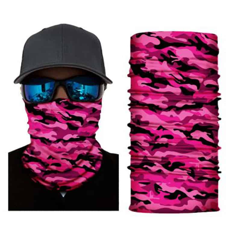 Dark Pink Camo S447 - Fitted Neck Gaiter - Fishing Outlet