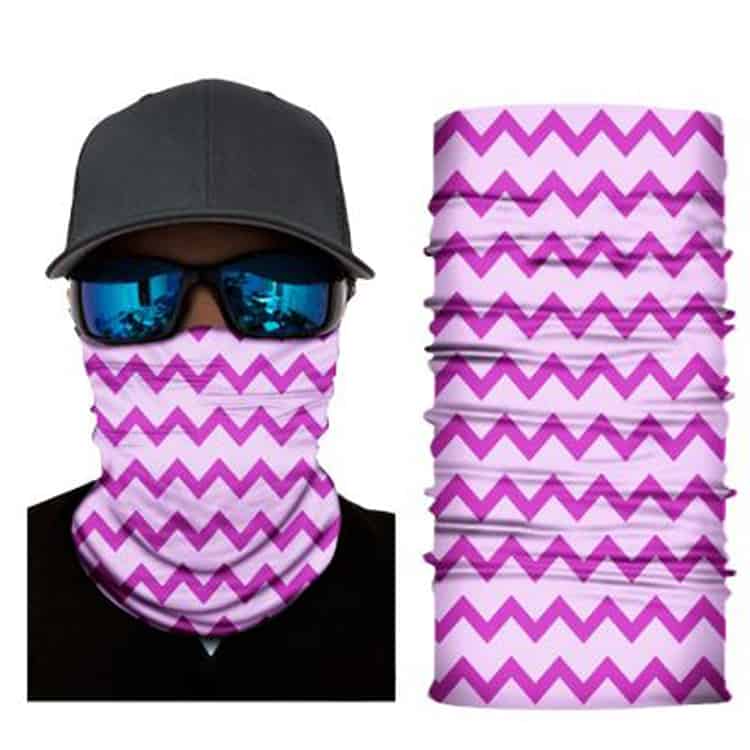 Pink Zigzag S475 - Fitted Neck Gaiter - Fishing Outlet