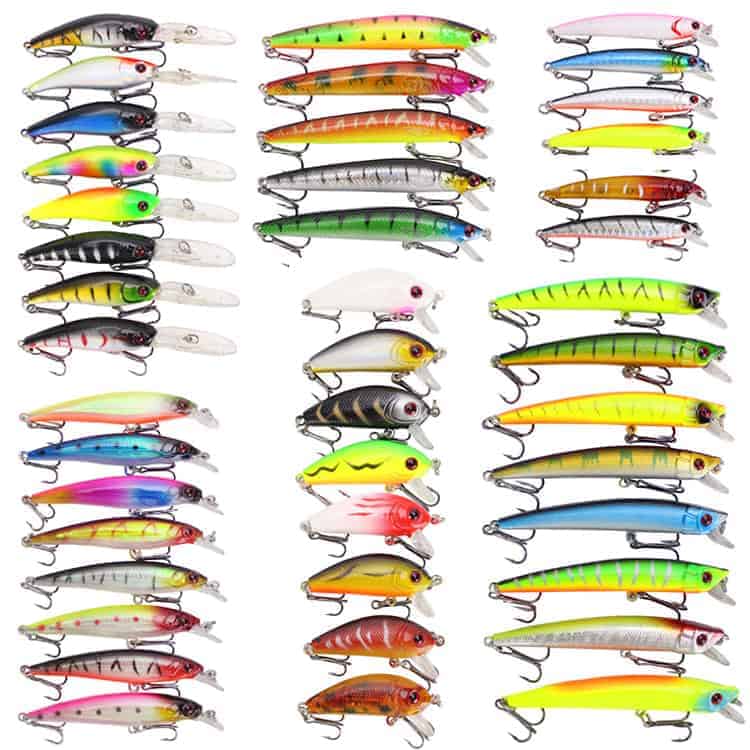 43 Pieces Hard Body Lures Set - Fishing Outlet
