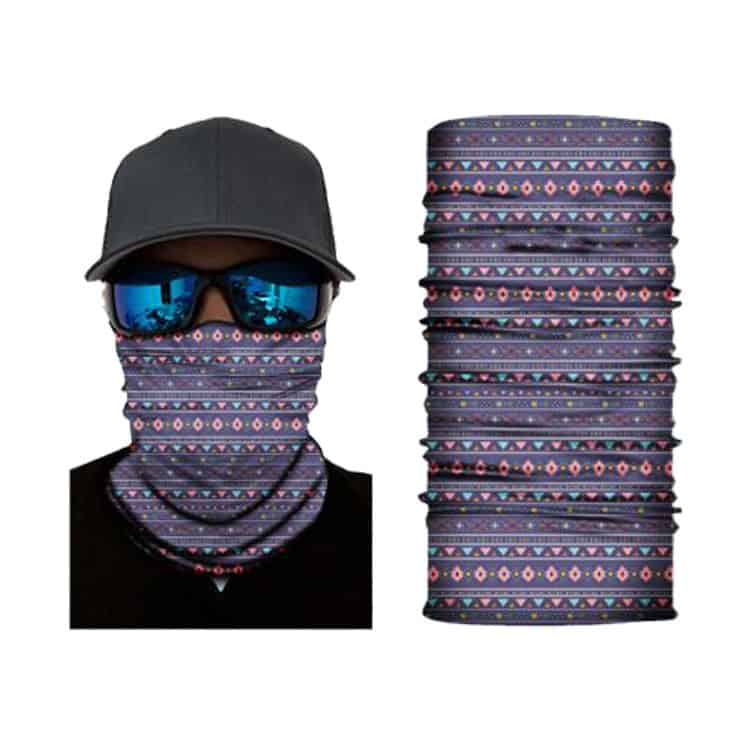 Purple Aztec Pattern S354- Fitted Neck Gaiter - Fishing Outlet